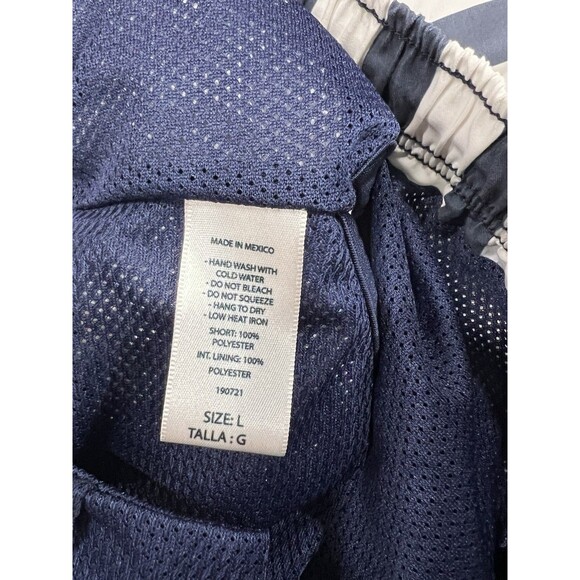 Sunny Patoche Men Swim Shorts Lined Pockets Blue White Striped Size Large - Picture 4 of 13